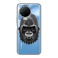Полупрозрачный дизайнерский пластиковый чехол для Infinix Note 12 Pro Прозрачные обезьяны