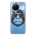 Полупрозрачный дизайнерский силиконовый чехол для Infinix Note 12 Pro Прозрачные обезьяны
