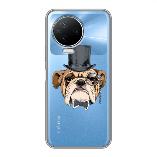 Полупрозрачный дизайнерский силиконовый чехол для Infinix Note 12 Pro Прозрачные собаки