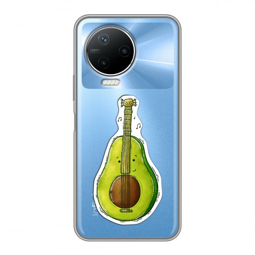 Полупрозрачный дизайнерский пластиковый чехол для Infinix Note 12 Pro Авокадо