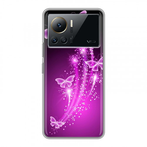 Дизайнерский силиконовый чехол для Infinix Note 12 VIP Бабочки фиолетовые