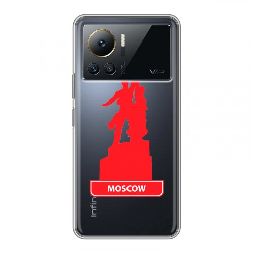 Полупрозрачный дизайнерский силиконовый чехол для Infinix Note 12 VIP Прозрачные города России