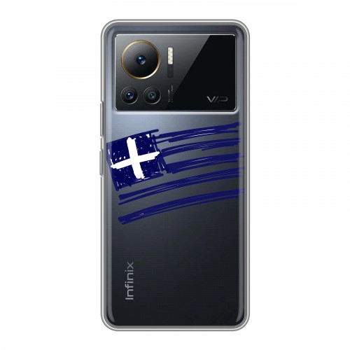 Полупрозрачный дизайнерский силиконовый чехол для Infinix Note 12 VIP флаг греции