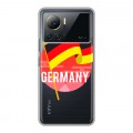 Полупрозрачный дизайнерский силиконовый с усиленными углами чехол для Infinix Note 12 VIP Флаг Германии