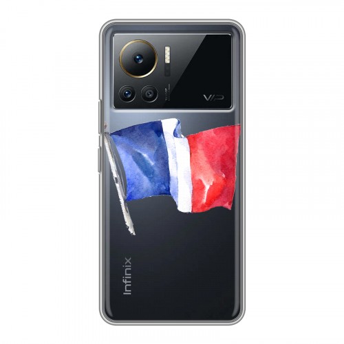 Полупрозрачный дизайнерский силиконовый чехол для Infinix Note 12 VIP Флаг Франции