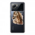 Полупрозрачный дизайнерский силиконовый чехол для Infinix Note 12 VIP Прозрачные лошади и единороги 