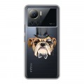 Полупрозрачный дизайнерский силиконовый с усиленными углами чехол для Infinix Note 12 VIP Прозрачные собаки