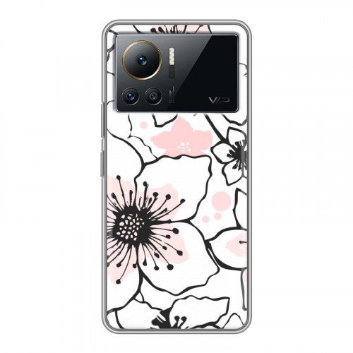 Дизайнерский силиконовый с усиленными углами чехол для Infinix Note 12 VIP Японские розовые мотивы