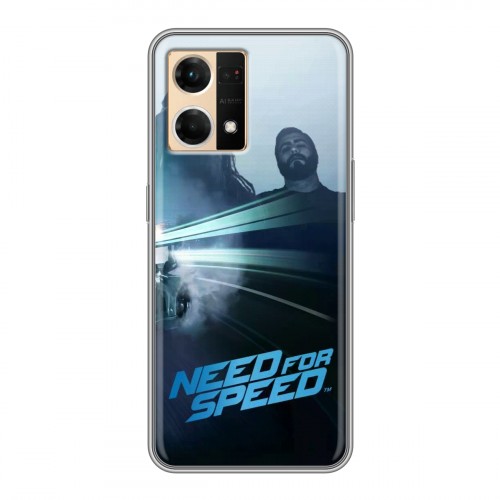 Дизайнерский силиконовый с усиленными углами чехол для OPPO Reno7 Need For Speed