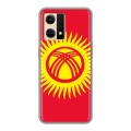 Дизайнерский силиконовый с усиленными углами чехол для OPPO Reno7 флаг Киргизии