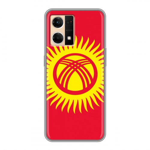 Дизайнерский силиконовый чехол для OPPO Reno7 флаг Киргизии