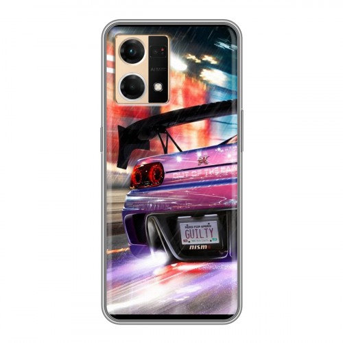 Дизайнерский силиконовый чехол для OPPO Reno7 Need for speed