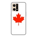 Дизайнерский силиконовый чехол для OPPO Reno7 Флаг Канады