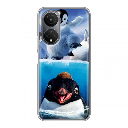 Дизайнерский пластиковый чехол для Huawei Honor X7 Пингвины