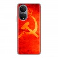 Дизайнерский силиконовый с усиленными углами чехол для Huawei Honor X7 Флаг СССР 
