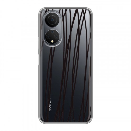 Полупрозрачный дизайнерский пластиковый чехол для Huawei Honor X7 Абстракции 