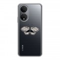 Полупрозрачный дизайнерский пластиковый чехол для Huawei Honor X7 прозрачные Бабочки 