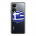 Полупрозрачный дизайнерский силиконовый чехол для Huawei Honor X7 флаг греции