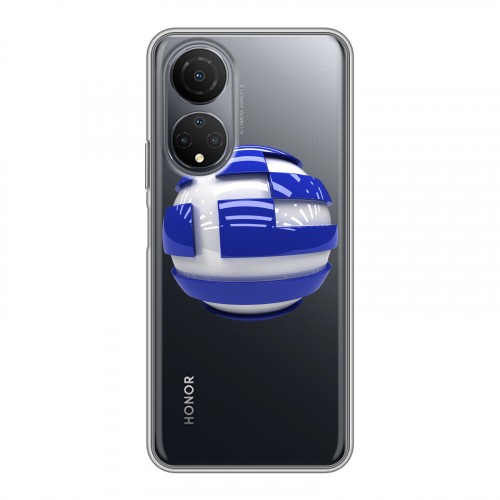 Полупрозрачный дизайнерский силиконовый чехол для Huawei Honor X7 флаг греции