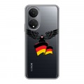 Полупрозрачный дизайнерский пластиковый чехол для Huawei Honor X7 Флаг Германии