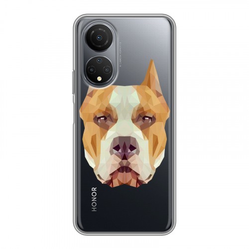 Полупрозрачный дизайнерский силиконовый с усиленными углами чехол для Huawei Honor X7 Прозрачные собаки