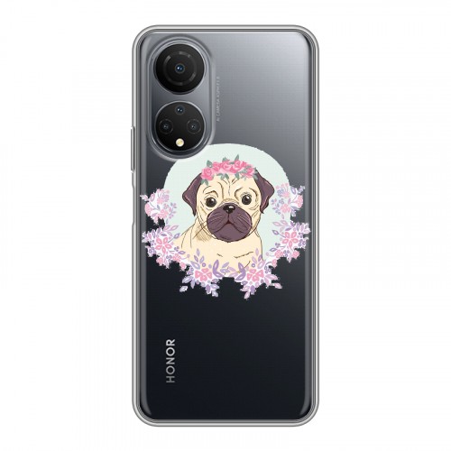 Полупрозрачный дизайнерский пластиковый чехол для Huawei Honor X7 Прозрачные щенки
