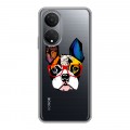 Полупрозрачный дизайнерский пластиковый чехол для Huawei Honor X7 Прозрачные щенки