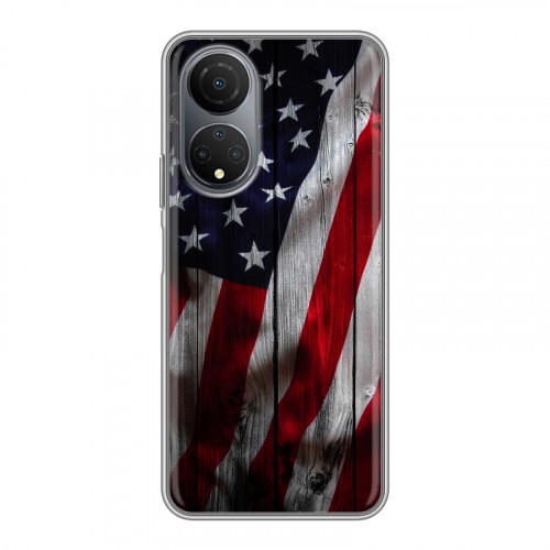Дизайнерский силиконовый с усиленными углами чехол для Huawei Honor X7 Флаг США