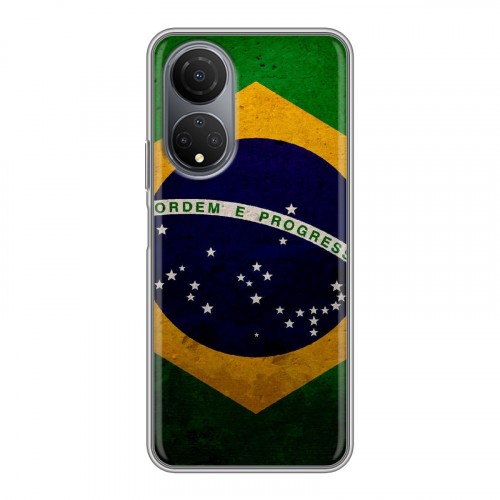 Дизайнерский силиконовый чехол для Huawei Honor X7 Флаг Бразилии