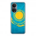 Дизайнерский пластиковый чехол для Huawei Honor X7 Флаг Казахстана