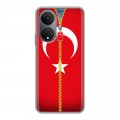 Дизайнерский силиконовый с усиленными углами чехол для Huawei Honor X7 Флаг Турции