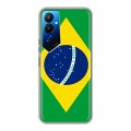 Дизайнерский силиконовый чехол для Tecno Pova 4 Флаг Бразилии