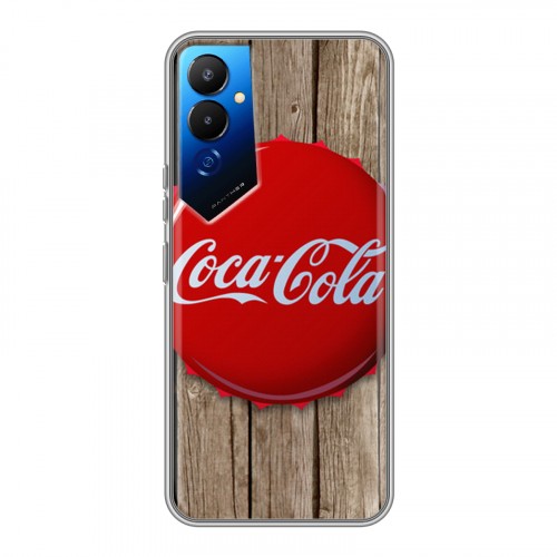 Дизайнерский силиконовый чехол для Tecno Pova 4 Coca-cola