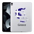 Полупрозрачный дизайнерский силиконовый с усиленными углами чехол для Ipad 10.9 (2022) флаг греции