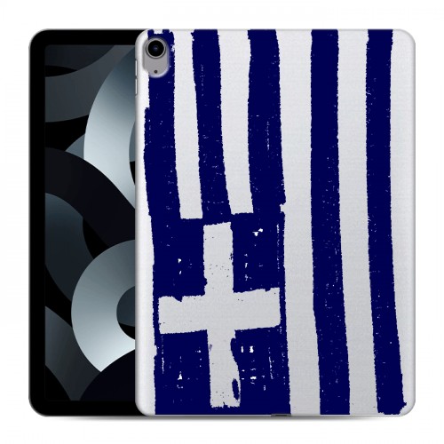 Полупрозрачный дизайнерский силиконовый чехол для Ipad 10.9 (2022) флаг греции