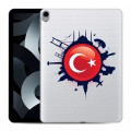 Полупрозрачный дизайнерский силиконовый с усиленными углами чехол для Ipad 10.9 (2022) Флаг Турции
