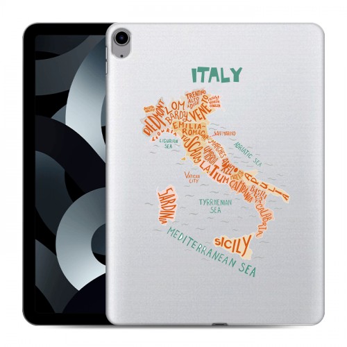 Полупрозрачный дизайнерский силиконовый чехол для Ipad 10.9 (2022) Флаг Италии