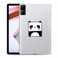 Полупрозрачный дизайнерский силиконовый чехол для Xiaomi RedMi Pad Прозрачные панды - смайлики