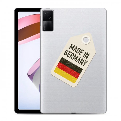 Полупрозрачный дизайнерский силиконовый чехол для Xiaomi RedMi Pad Флаг Германии