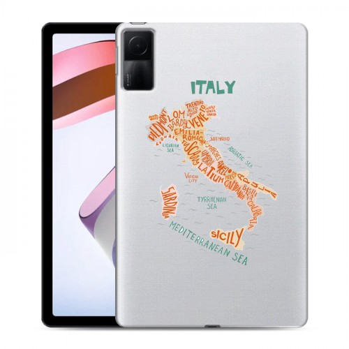 Полупрозрачный дизайнерский силиконовый чехол для Xiaomi RedMi Pad Флаг Италии