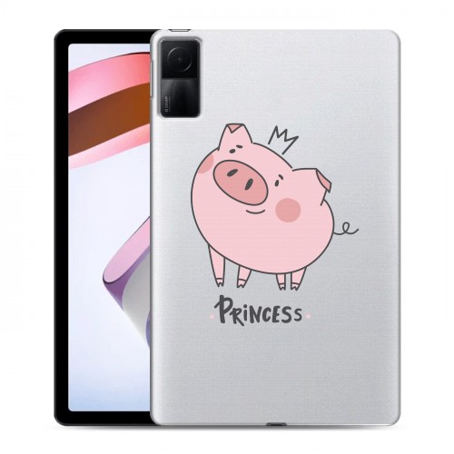Полупрозрачный дизайнерский силиконовый чехол для Xiaomi RedMi Pad Прозрачные свинки