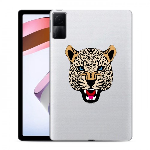Дизайнерский силиконовый чехол для Xiaomi RedMi Pad Прозрачные леопарды