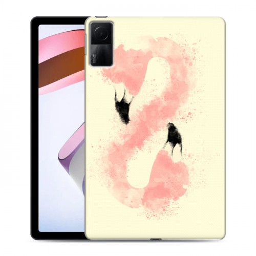 Дизайнерский силиконовый чехол для Xiaomi RedMi Pad Розовые фламинго