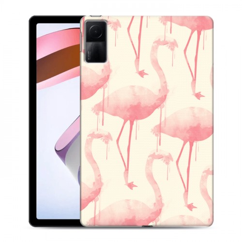 Дизайнерский силиконовый чехол для Xiaomi RedMi Pad Розовые фламинго