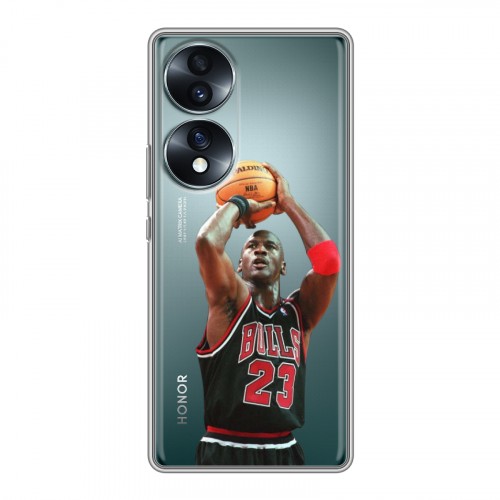 Полупрозрачный дизайнерский пластиковый чехол для Huawei Honor 70 НБА