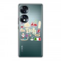 Полупрозрачный дизайнерский пластиковый чехол для Huawei Honor 70 Флаг Италии