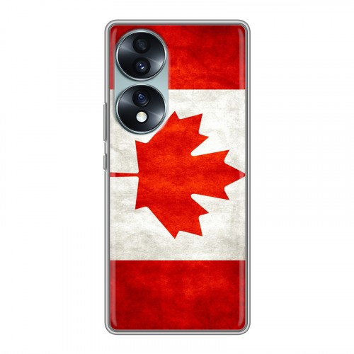 Дизайнерский силиконовый с усиленными углами чехол для Huawei Honor 70 Флаг Канады