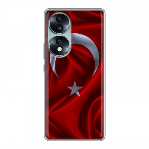 Дизайнерский силиконовый чехол для Huawei Honor 70 Флаг Турции