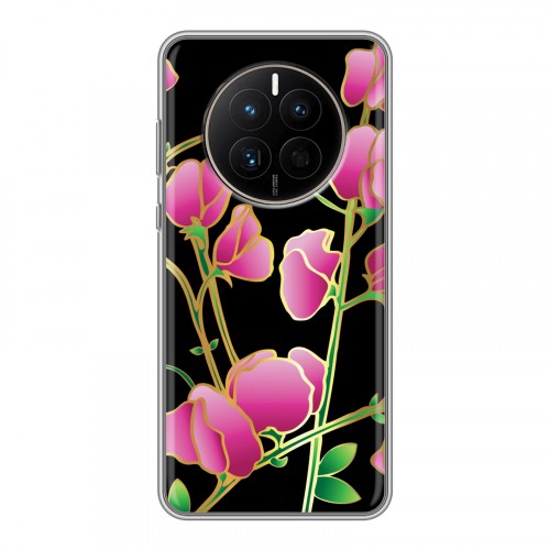 Дизайнерский силиконовый чехол для Huawei Mate 50 Люксовые цветы