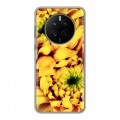 Дизайнерский силиконовый с усиленными углами чехол для Huawei Mate 50 Монохромные цветы